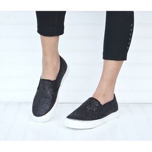 Glitter Slip On Sneakers